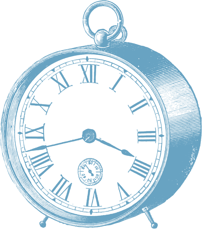 Download Light Blue Vintage Clock Png Clip Art - Pink Clock Clip Art Transparent Png (665x752), Png Download