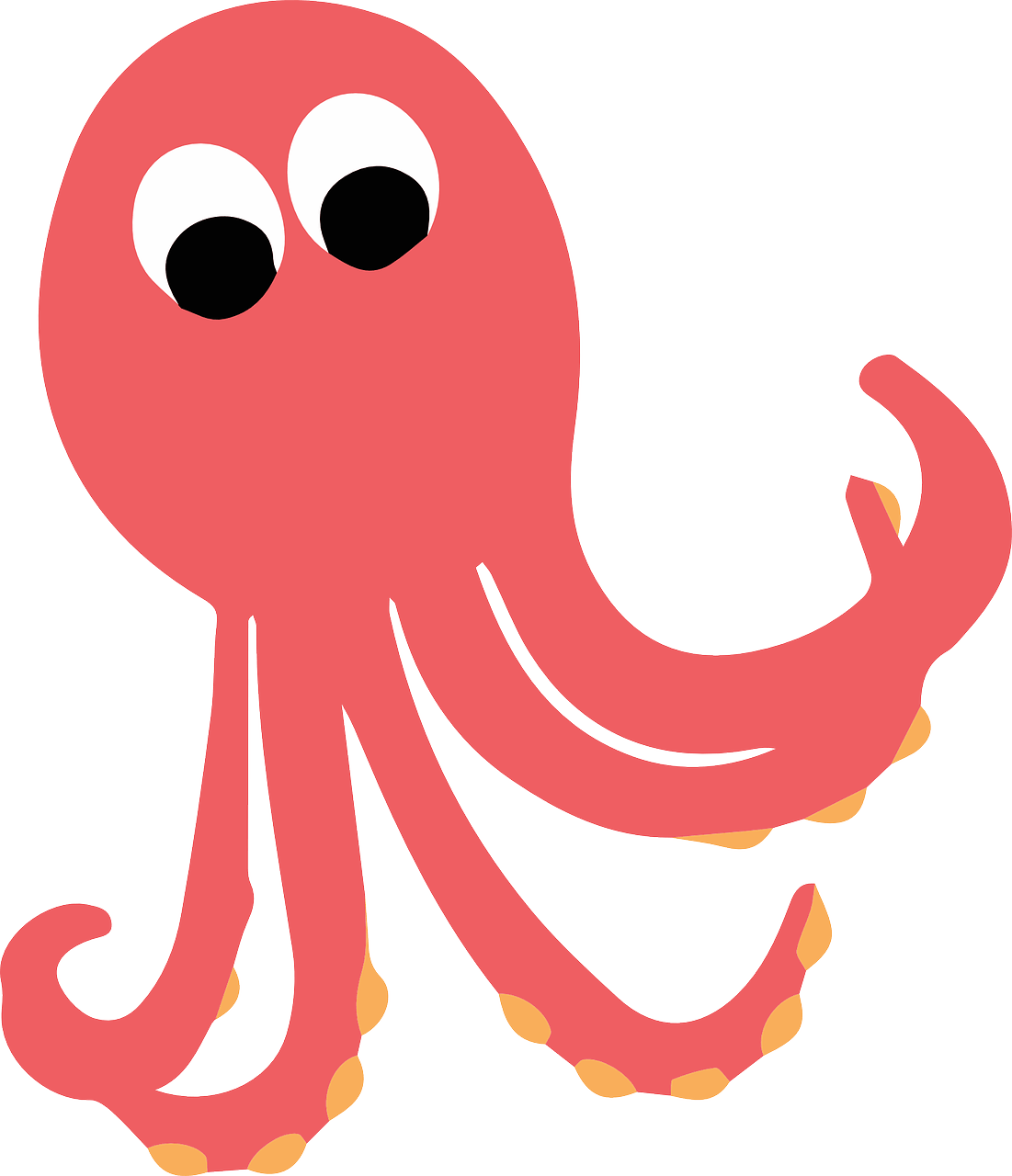 Clipart Animals Octopus - Cartoon Sea Animals Transparent - Png Download (619x720), Png Download