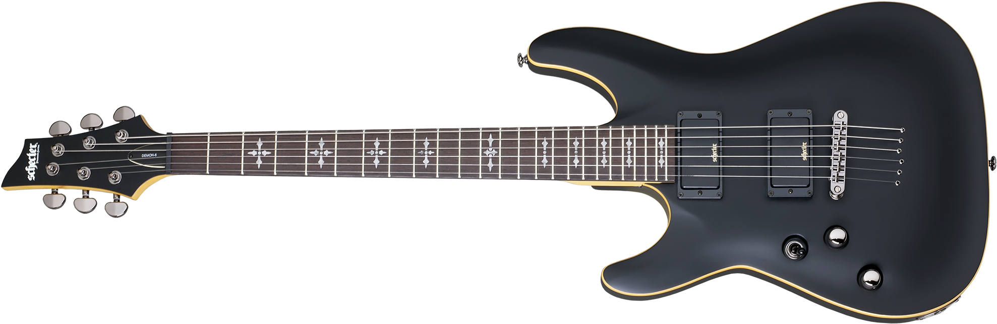 Demon-6 Lh - Bass Guitar Clipart (2000x645), Png Download