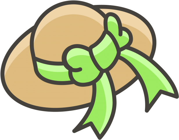 Woman's Hat Emoji Icon Clipart (866x650), Png Download