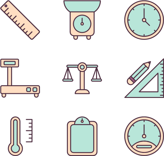 Weight Icons Free - Icons Units Of Measure Clipart (600x564), Png Download