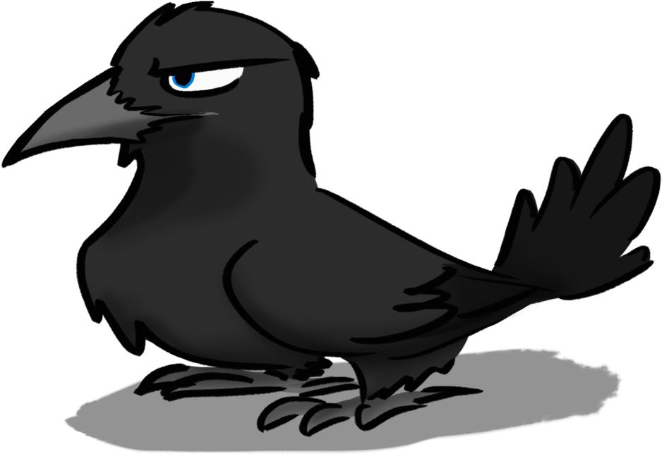 Crow Birb Clipart (1024x751), Png Download
