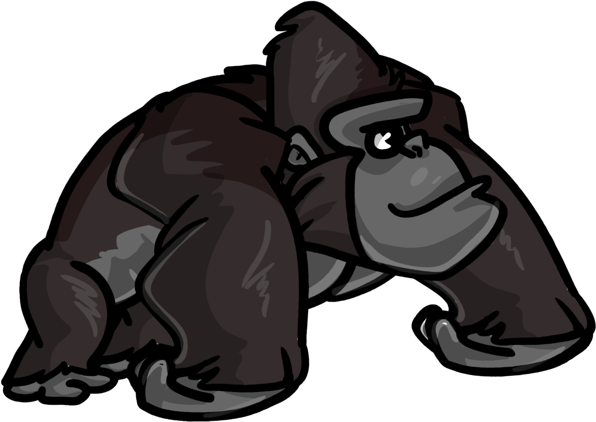 Monkey Clipart (1353x863), Png Download