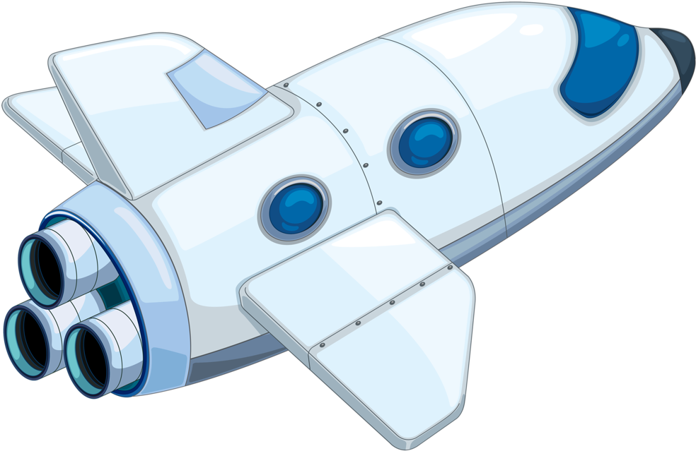 Space Clipart Kid Png - Cartoon Space Shuttle Clipart Transparent Png (1024x750), Png Download