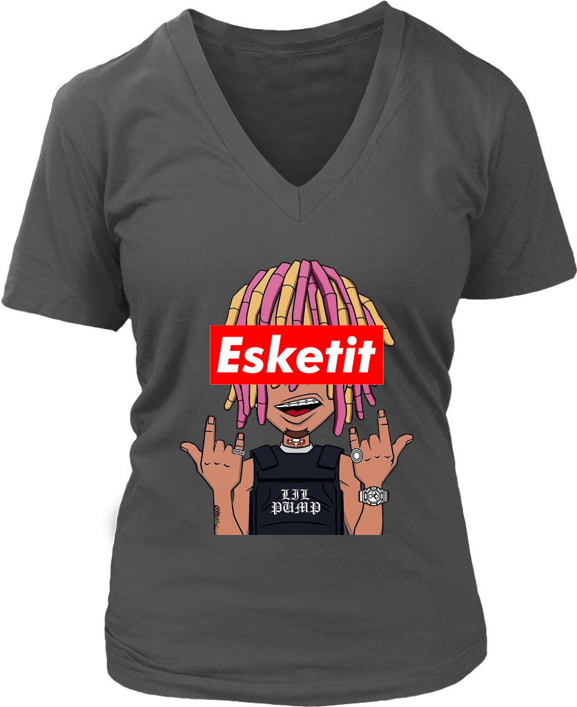 Lil Pump Cartoon Esskeetit T Shirt - Lil Pump Cartoon T Shirts Clipart (836x1023), Png Download