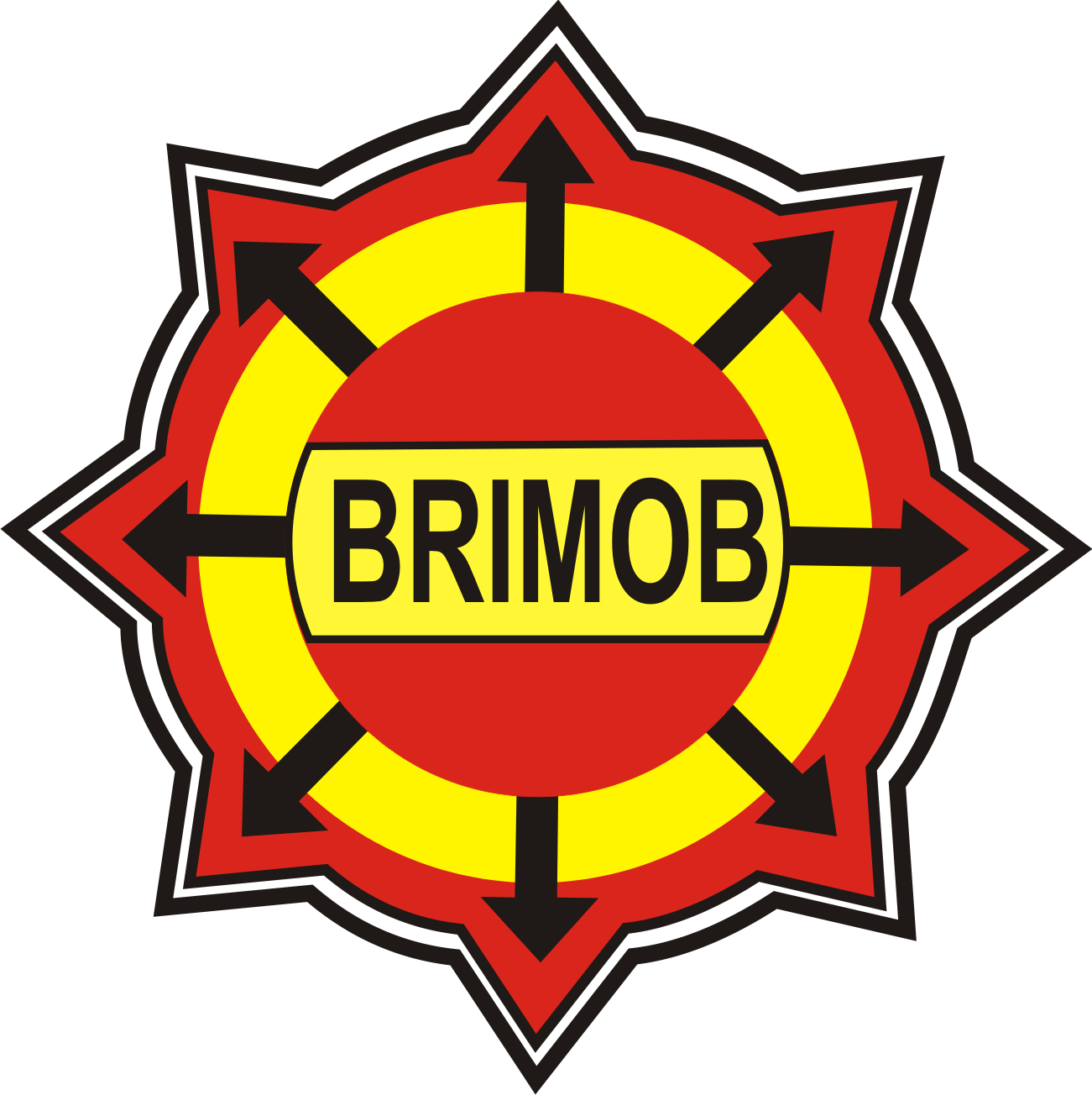 Brimob Badge - Apa Itu Brigade Mobil Clipart (1301x1304), Png Download
