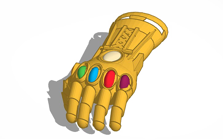 Infinity Gauntlet Png Image - Infinity Gauntlet Tinkercad Clipart (725x453), Png Download