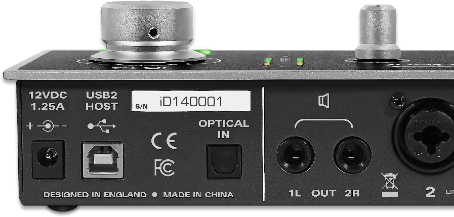 Id14 Rear Elevated Transparent Nr - Audient Id14 Clipart (1000x653), Png Download