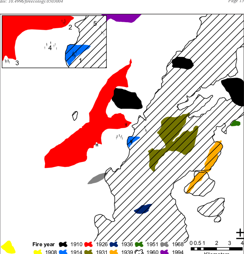 Fire Atlas For The Area Around The Fire Scar Study - Illustration Clipart (850x884), Png Download