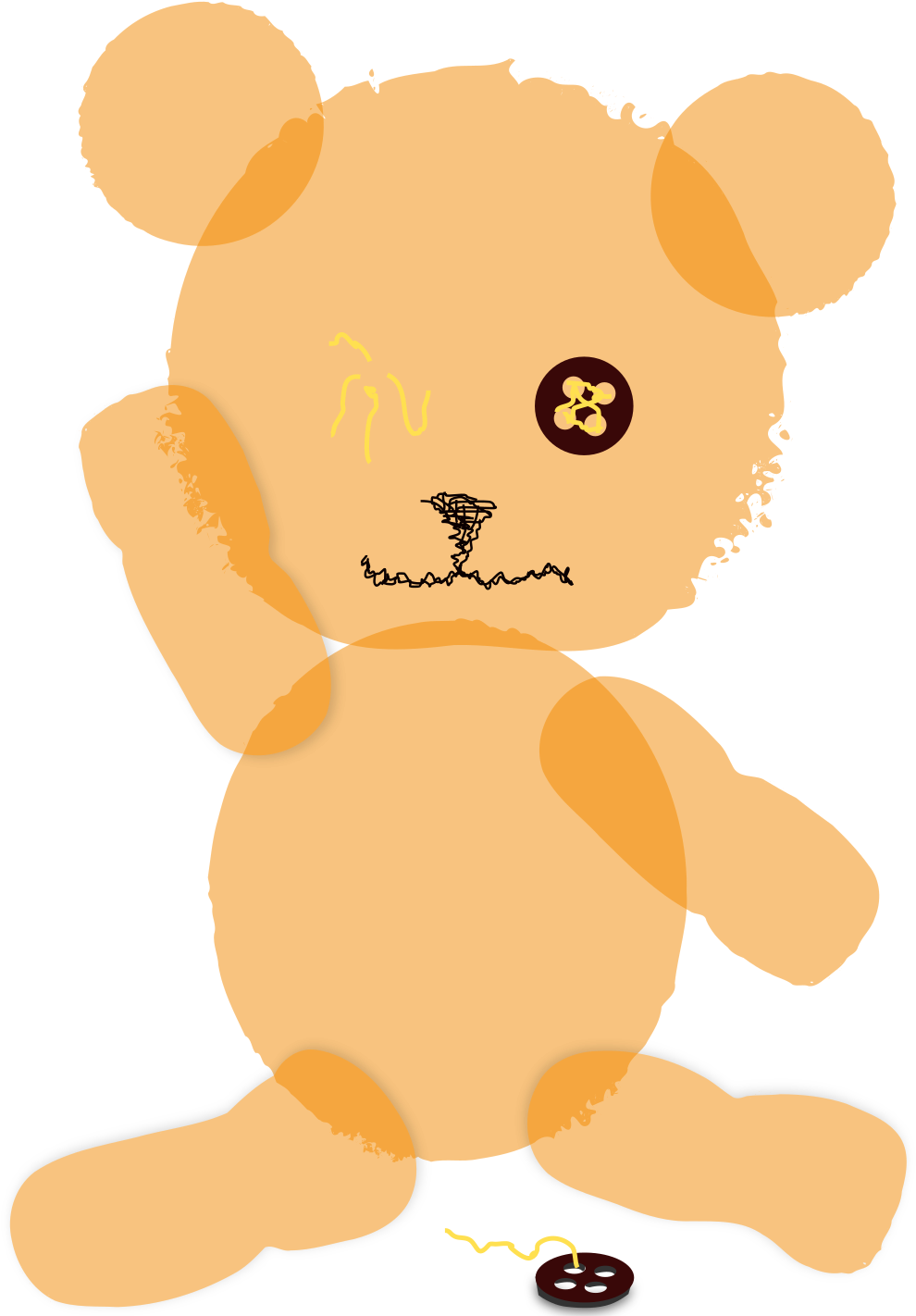 This Free Icons Png Design Of Canvas Teddy Bear - Cartoon Clipart (3200x2400), Png Download