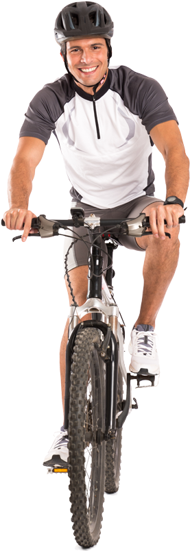 Person Riding Bike Png - Mini Usb Bike Light Clipart (600x823), Png Download