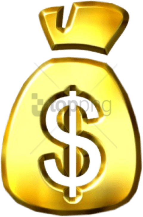 Free Png Gold Money Sign Png Png Image With Transparent - Bag Of Money Gold Clipart (480x728), Png Download