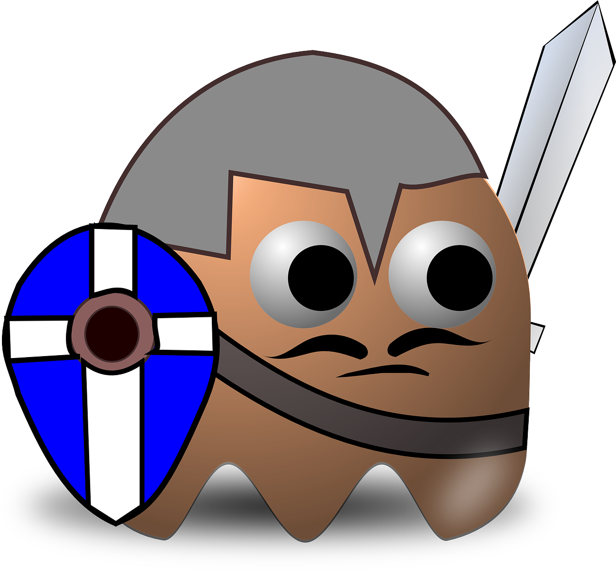 Knight Warrior Pacman Pac-man Png Image - Pac Man Knight Clipart (1280x1187), Png Download