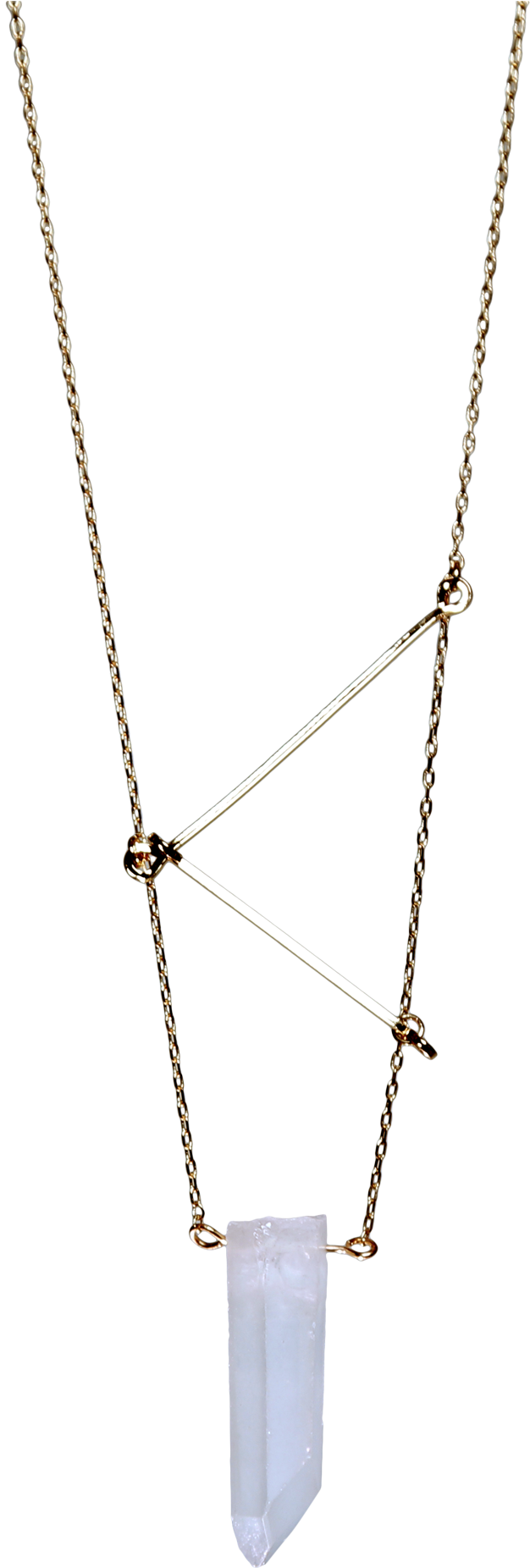 Clear Quartz Geometric Crystal - Necklace Clipart (2000x2000), Png Download