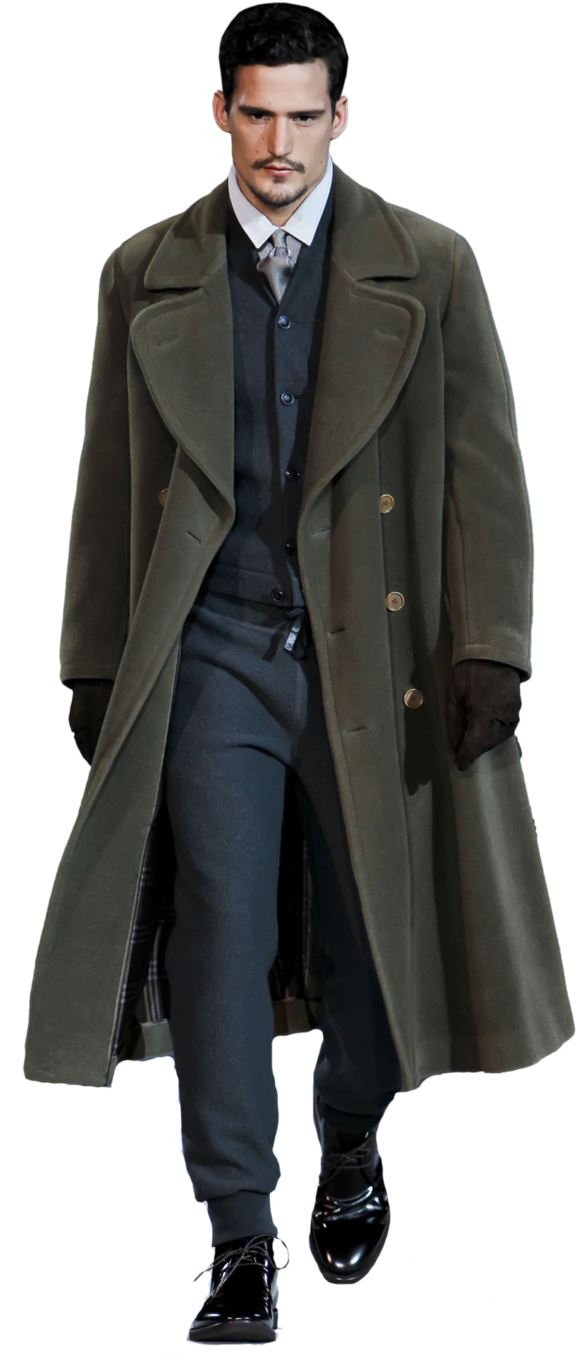 Male Model Png - Sobretodos Largos Para Hombres Clipart (579x1378), Png Download