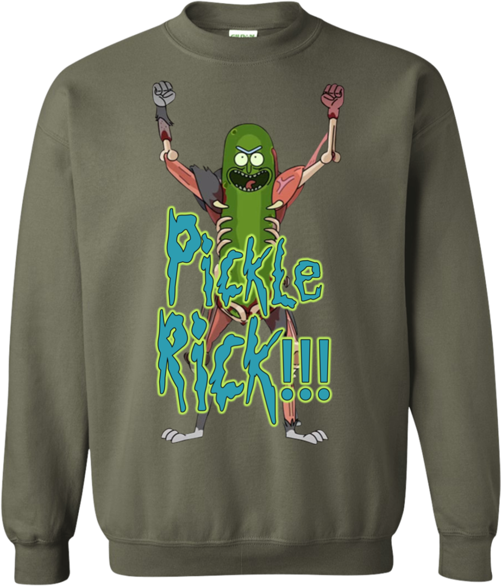Image 33 Pickle Rick Rick And Morty Sweater - Merry Christmas Boston Celtics Clipart (1155x1155), Png Download