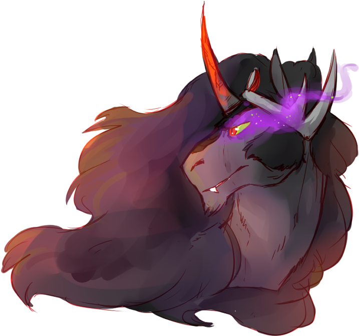 Thelionmedal, Glowing Eyes, King Sombra, Safe, Solo - Illustration Clipart (746x670), Png Download
