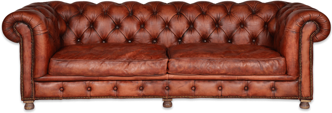 1 - Vintage Moleskin Sofa Westminster Clipart (1121x490), Png Download