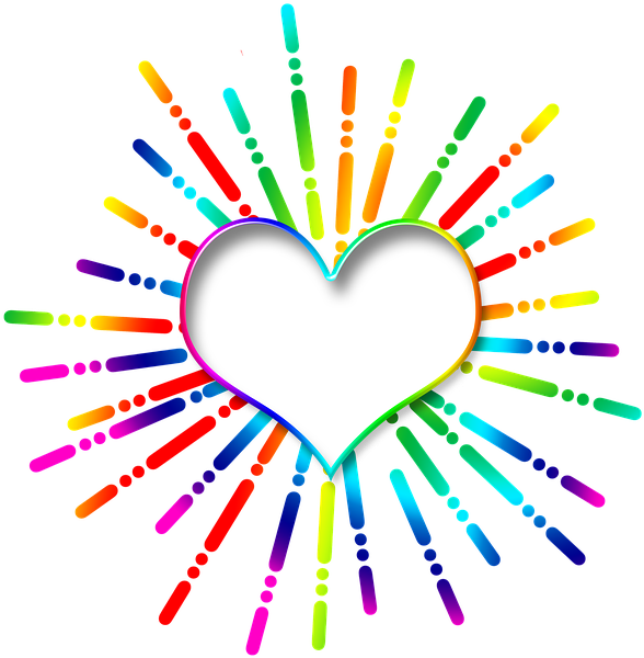 Icon, Star, Heart, Love, Affection, Colorful, Rays - Salma Hayek And Dyslexia Clipart (960x640), Png Download