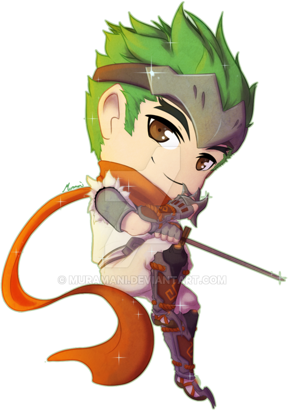 Chibi By Muramani - Genji Chibi Png Clipart (600x865), Png Download