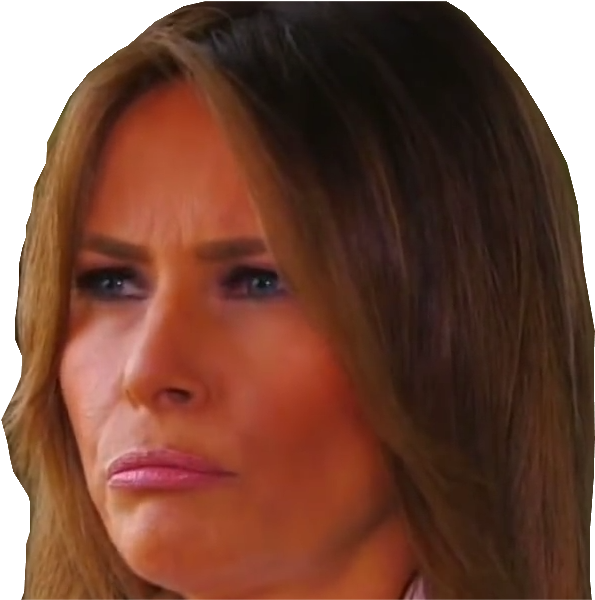 Sticker Politic Melania Trump Triste - Girl Clipart (595x600), Png Download