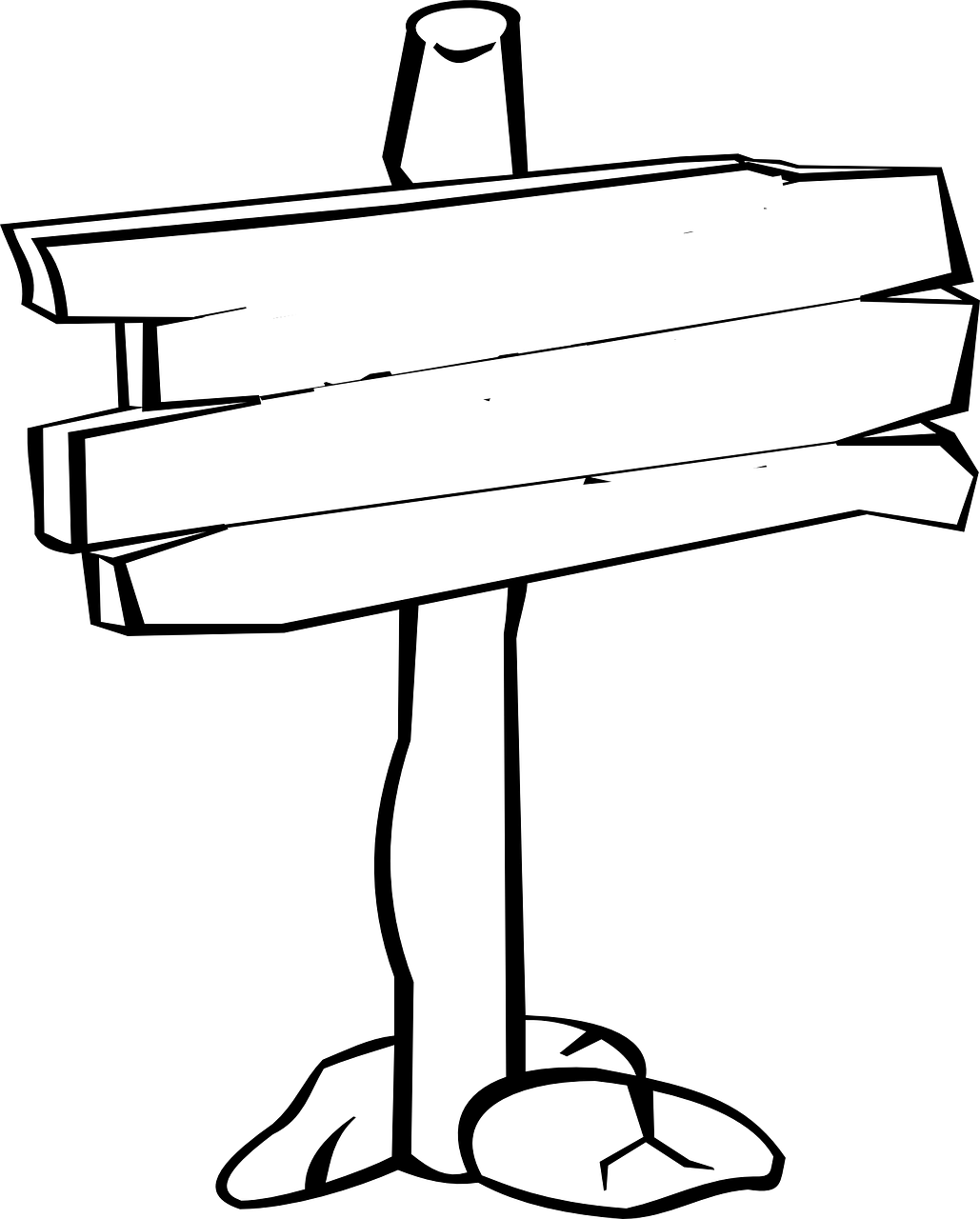 Signpost Wooden Sign - Wooden Sign Clip Art - Png Download (1029x1280), Png Download