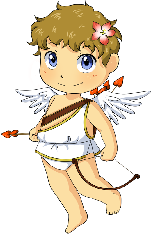 607 X 855 7 - Cute Cupid Clipart - Png Download (607x855), Png Download