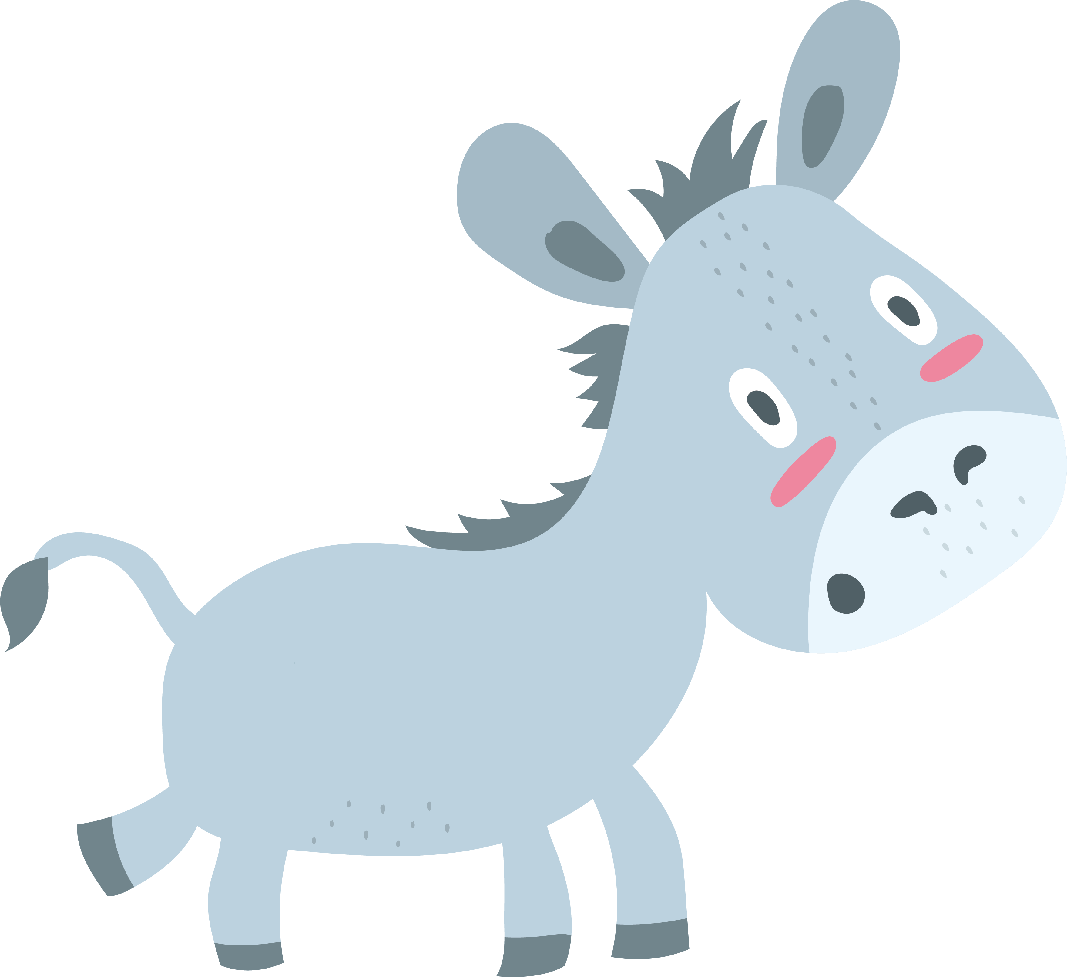 Donkey Clipart Little Donkey - Donkey - Png Download (3519x3221), Png Download