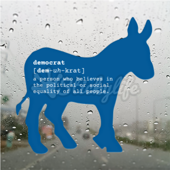 Custom Donkey Vinyl Decal - Democratic Republicans Symbol 1800 Clipart (940x587), Png Download