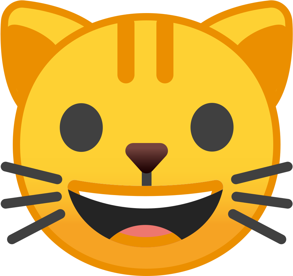 Cat Face Icon - 😻 Emoji Clipart - Large Size Png Image - PikPng