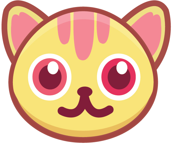 Cute Cat Face Png Clipart (624x624), Png Download