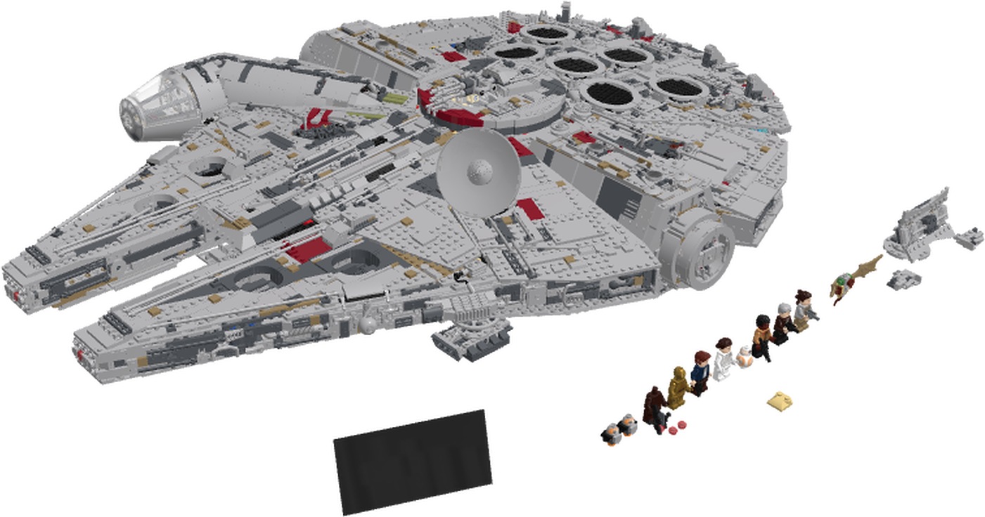 75192 Millennium Falcon Ldd File Clipart (1440x900), Png Download