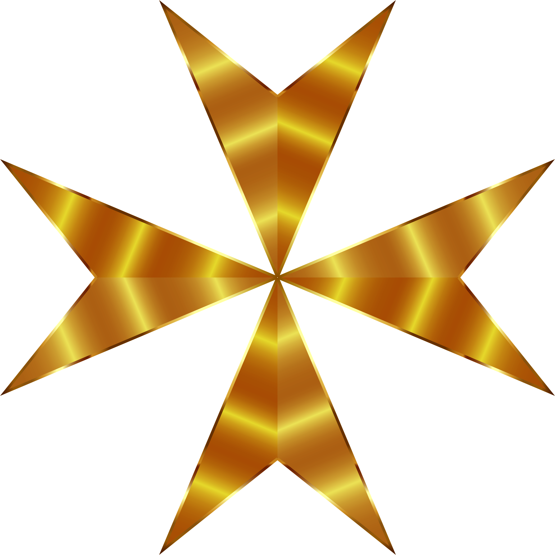 Stars Clipart Golden - Iron Cross Vs Maltese Cross - Png Download (2342x2342), Png Download