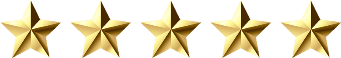 5 Gold Star Png - 5 Gold Stars Png Clipart (1200x300), Png Download