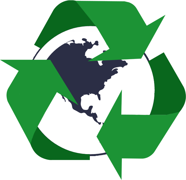 Recycling World Icon - Globe Icon White On Black Clipart (749x640), Png Download