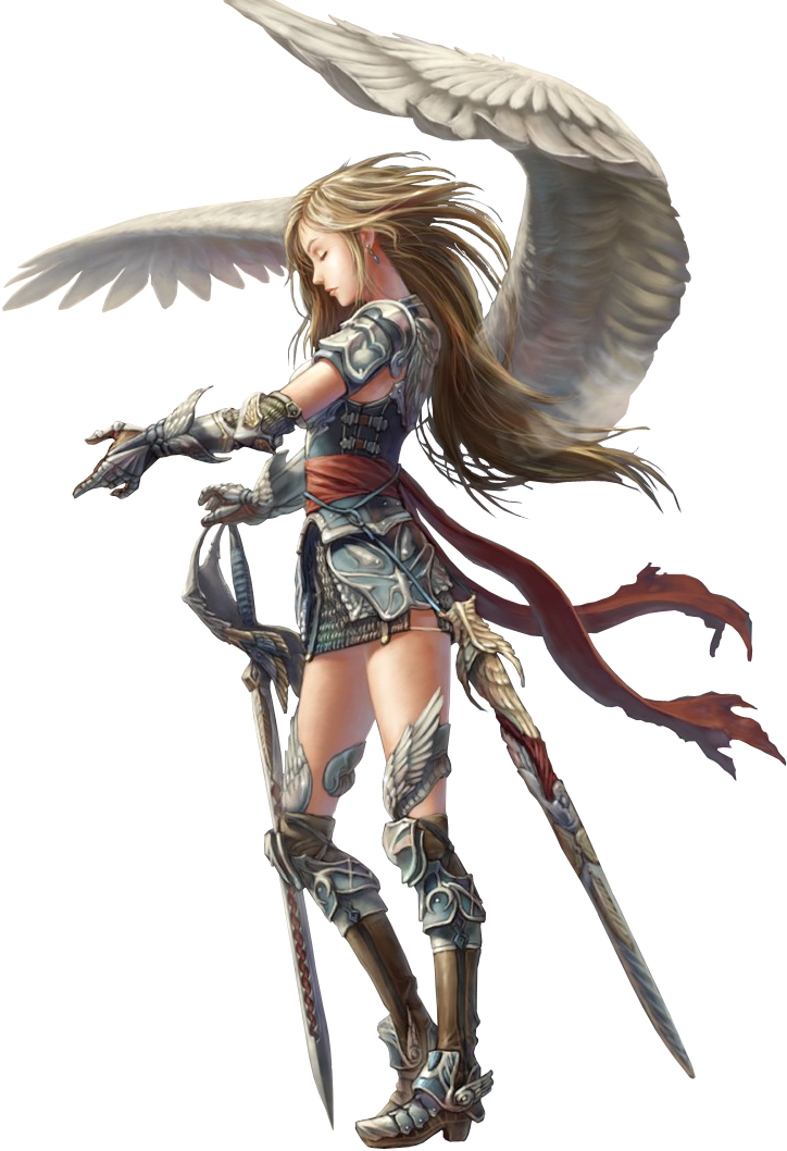 Fantasy Angel Png Image - Warrior Angel Clipart (724x1058), Png Download