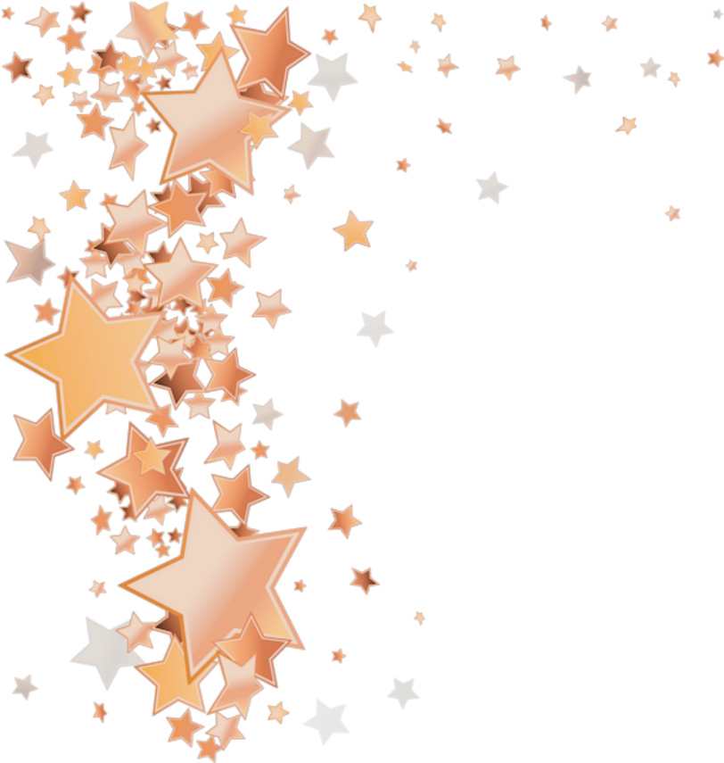 Rosegold Stars Star Falling Border - Gold Stars Png Transparent Clipart (1024x1024), Png Download