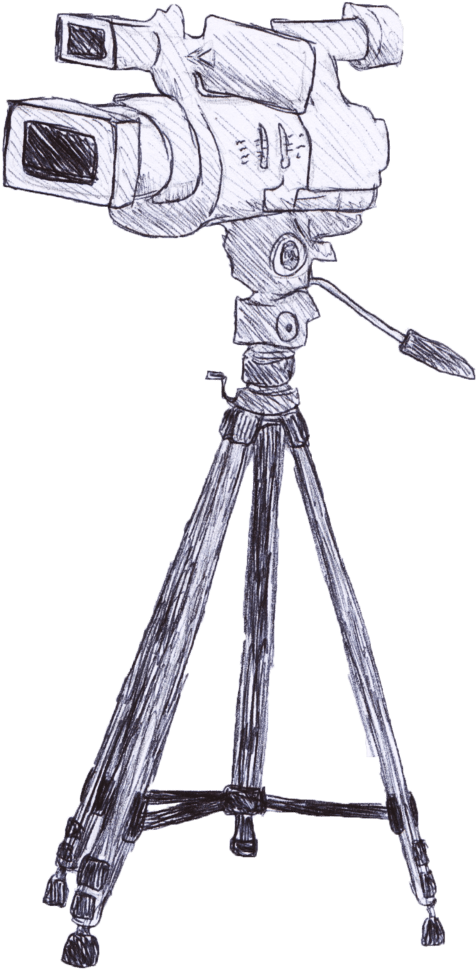 Video Camera , Png Download - Sketch Clipart (670x1364), Png Download