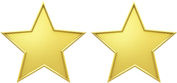 Good 2 Gold Stars - 2 Stars Png Clipart (768x432), Png Download