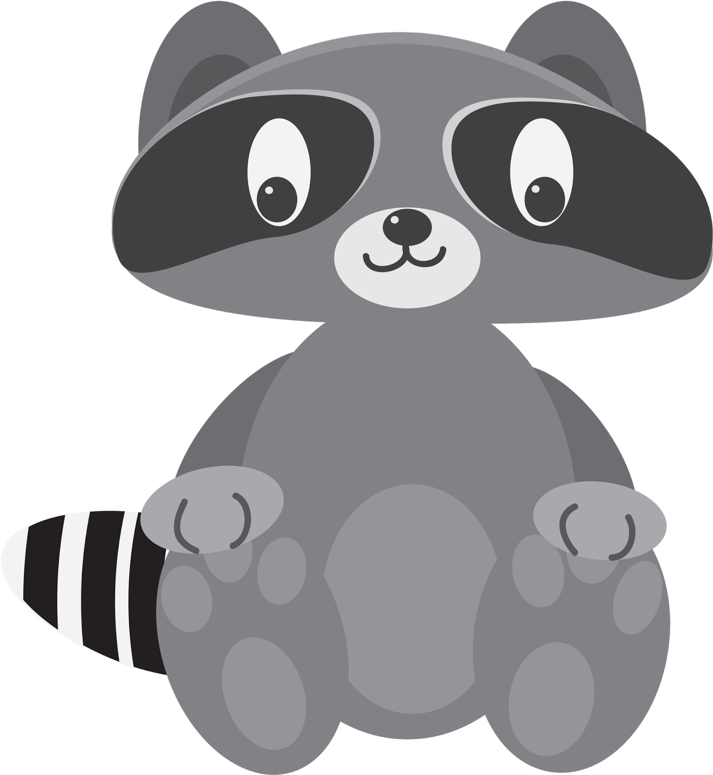 Raccoon Tutorial - Cartoon Clipart (1521x1600), Png Download