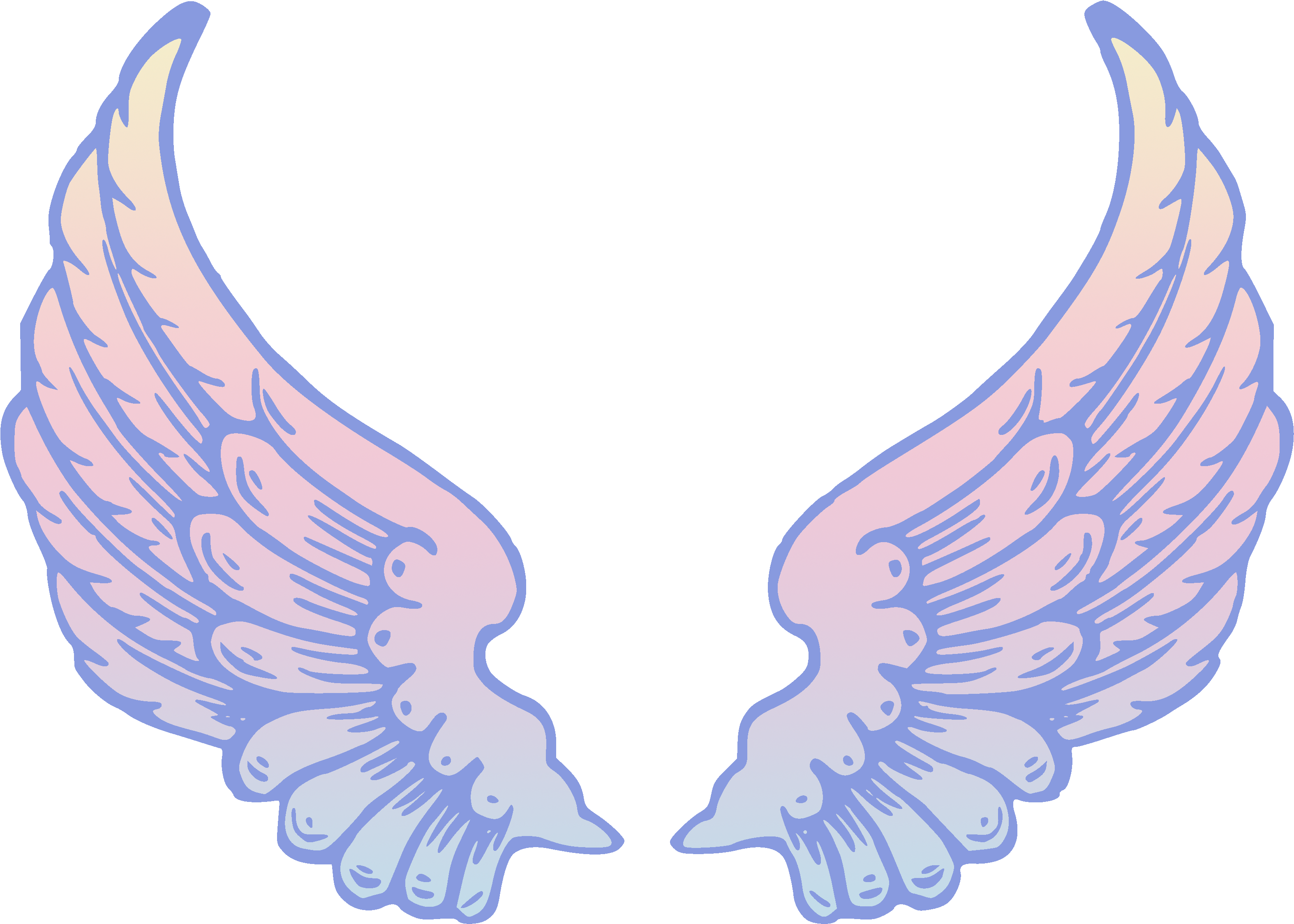 Free Angel Wings Clip Art, Download Free Clip Art, - Angel Wings - Png Download (3452x2558), Png Download