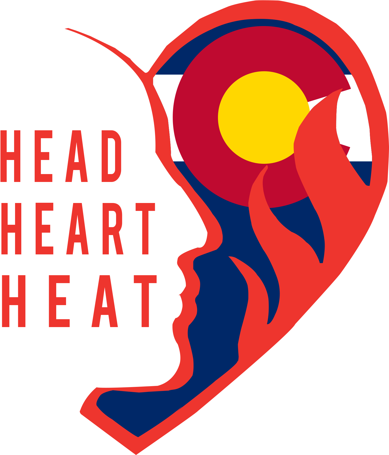 Head Heart And Heat Logo Clipart (1626x1903), Png Download