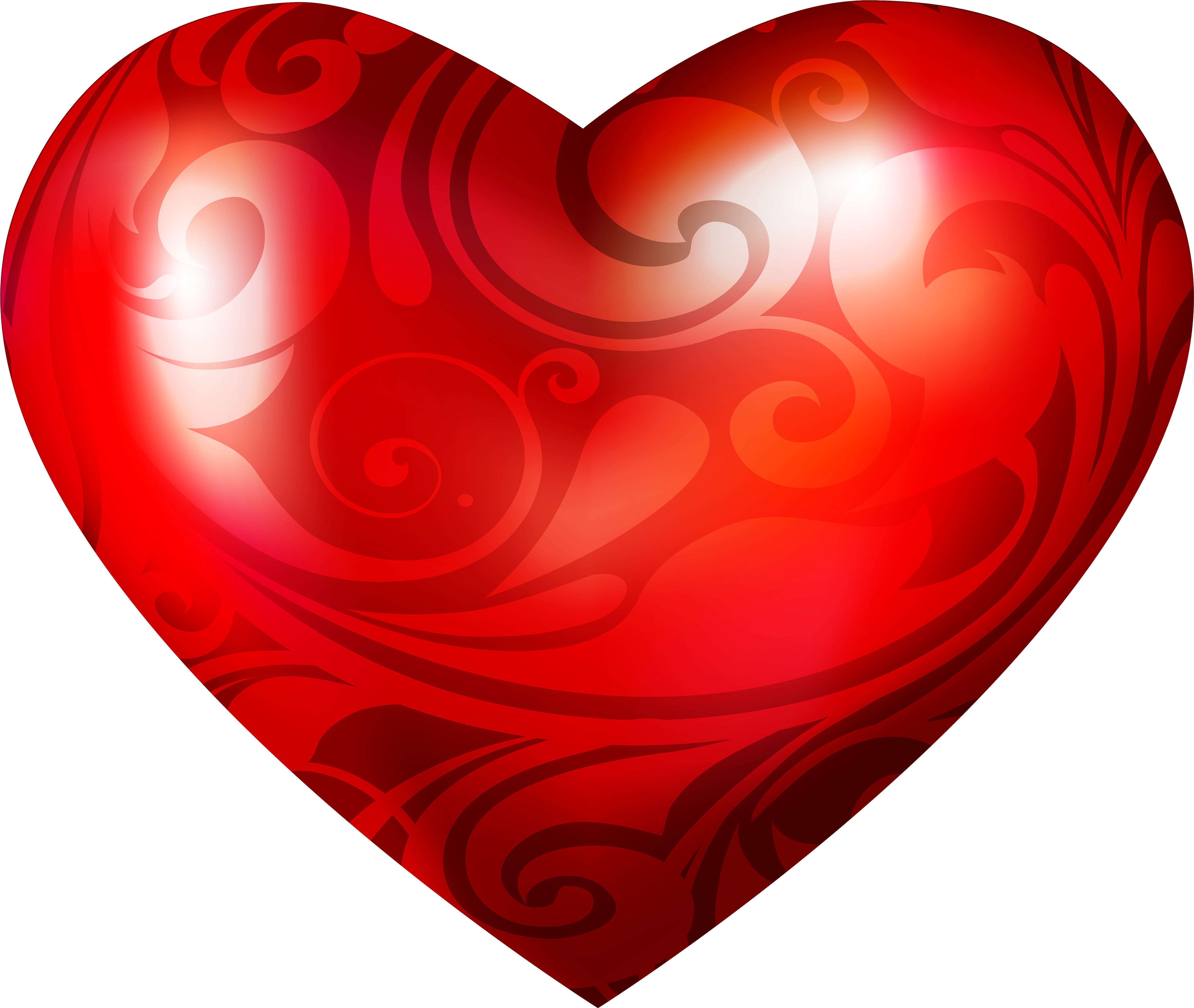 Ornamental Heart Png Clipart - วาด รูป หัวใจ 3 มิติ Transparent Png (5000x4220), Png Download