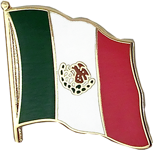 Flag Lapel Pin Mexico - Mexico Flag Pin Transparent Clipart (750x469), Png Download