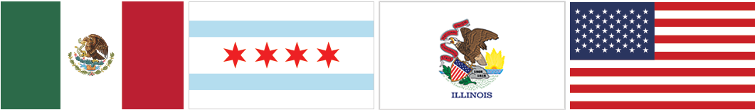 1060 X 457 5 - Illinois Flag Mexico Flag Clipart (1060x457), Png Download