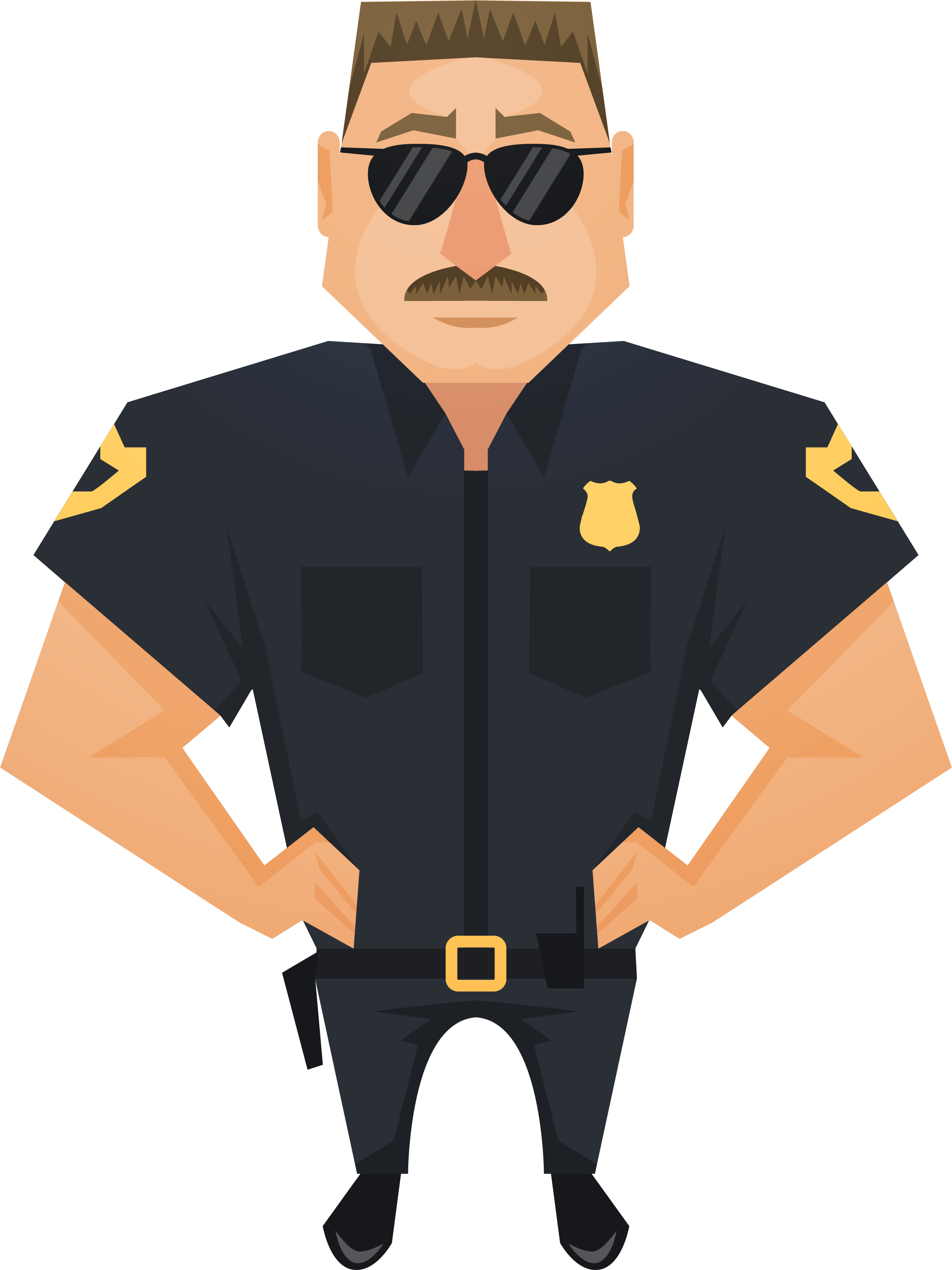 Judge Police Officer Handsome Download Hd Png Clipart - Policial Desenho Png Transparent Png (2278x3039), Png Download