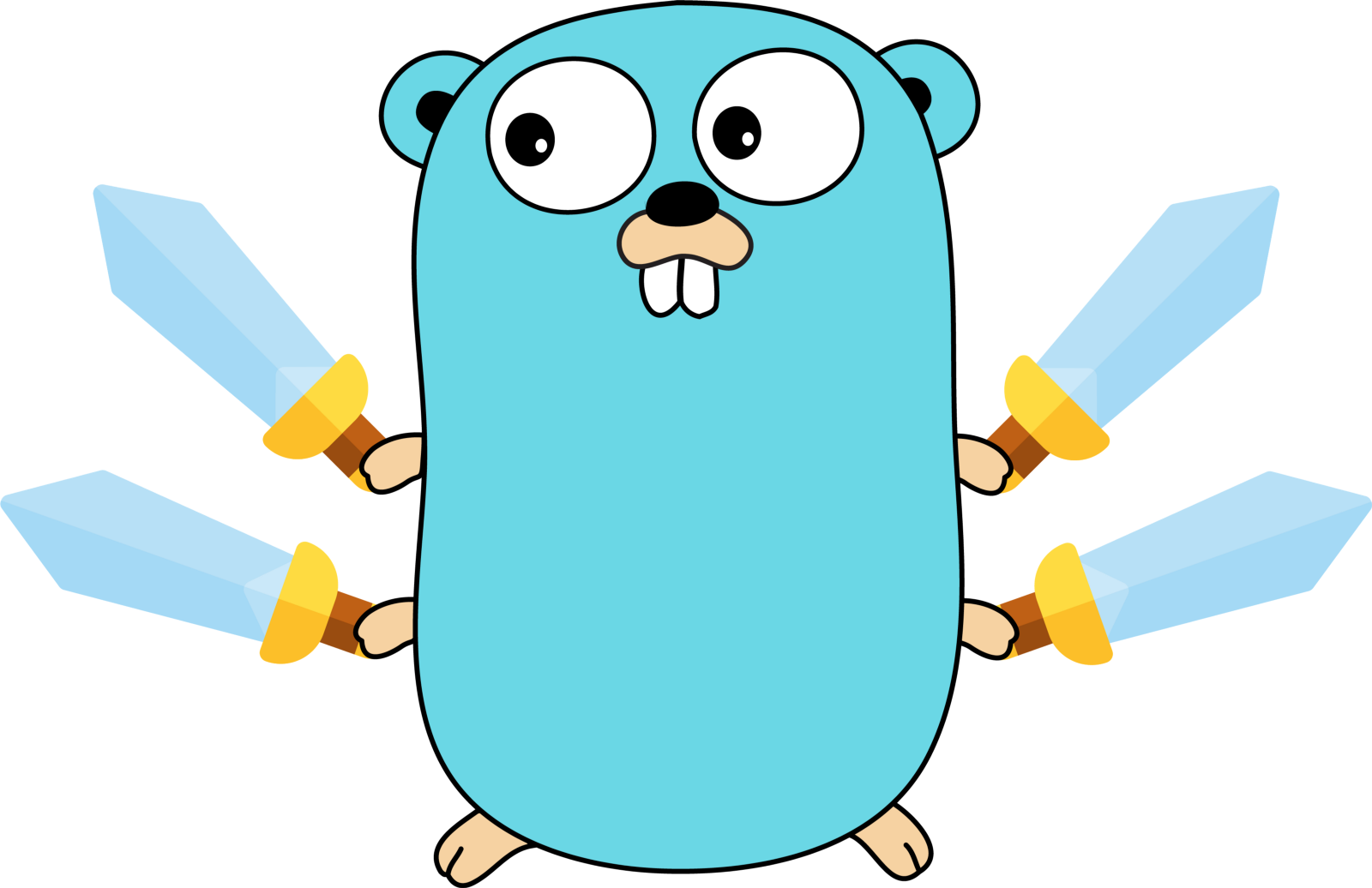 7 Notes About Strings - Golang Gopher No Background Clipart (1600x1036), Png Download