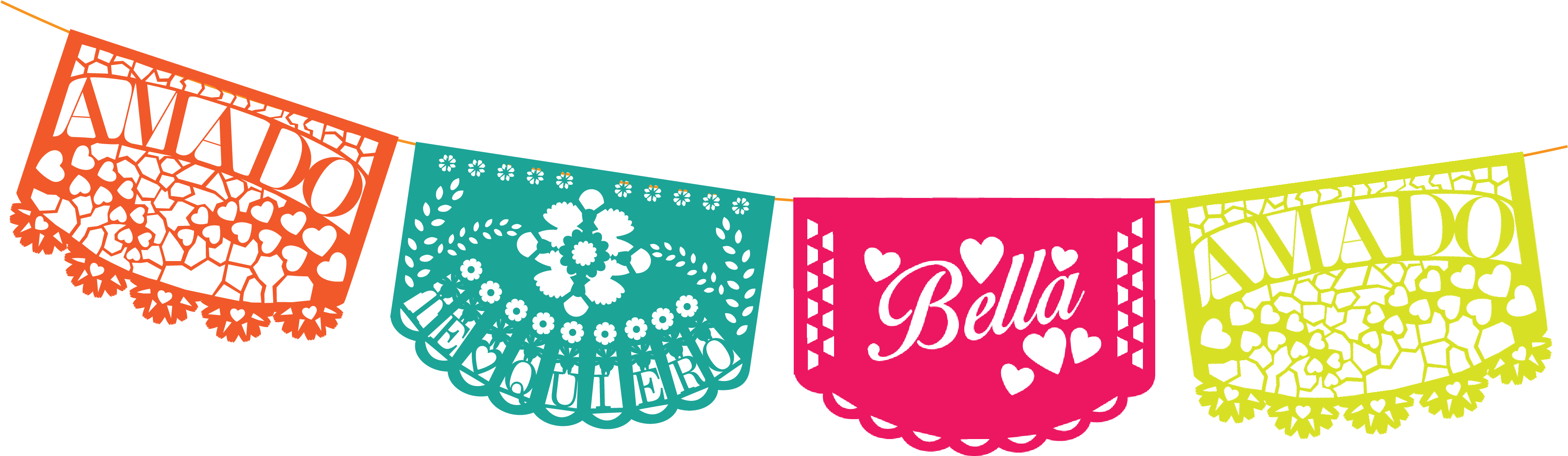 Transparent Papel Picado Dia De Los Muertos - canvas-ville