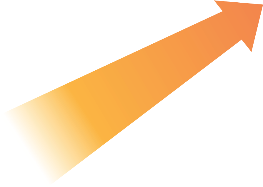A44 Trendarrow Orange Goup - Orange Curved Arrow Png Clipart (933x745), Png Download