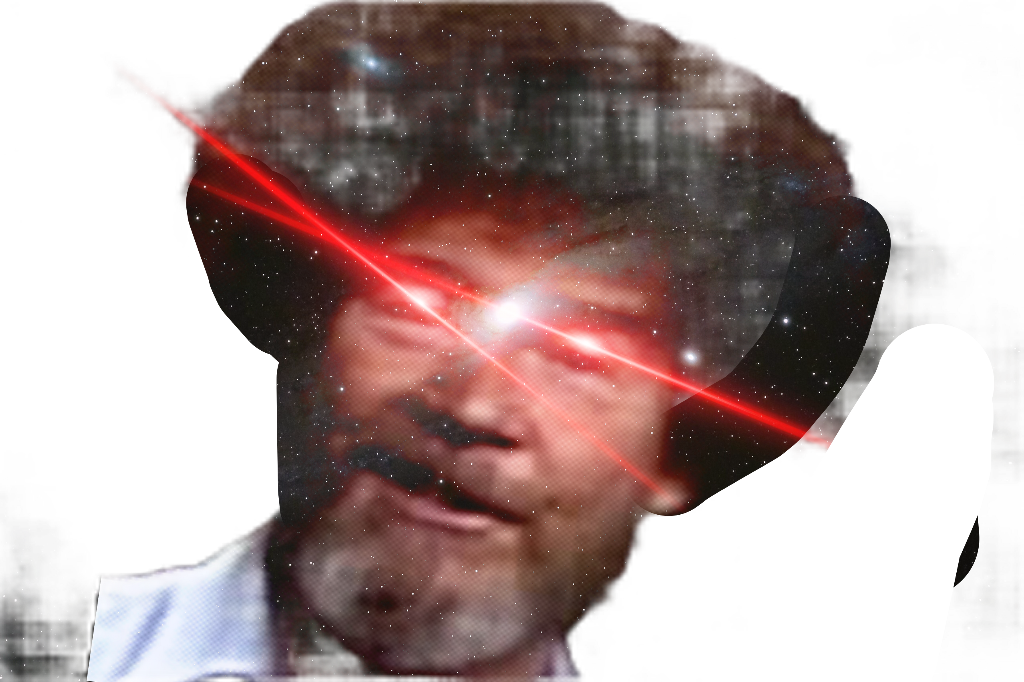 Report Abuse Bob Ross Red Sticker Clipart Large Size Png Image Pikpng